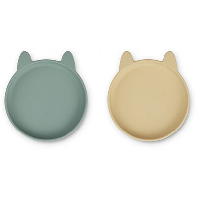 Assiettes Rabbit Olivia Silicone 2 Pack peppermint wheat yellow mix- LIEWOOD LW12930 86494108