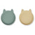 Assiettes Rabbit Olivia Silicone 2 Pack peppermint wheat yellow mix- LIEWOOD LW12930 86494108