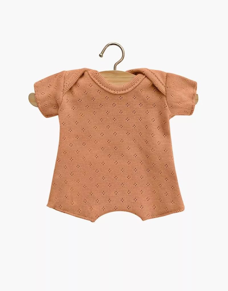 Babies - Body shorty en coton pointillé cassonade - MINIKANE cb.10.128 3434342323133