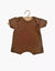 Babies - Body shorty en coton pointillé chocolat - MINIKANE cb.10.135 3434342323135