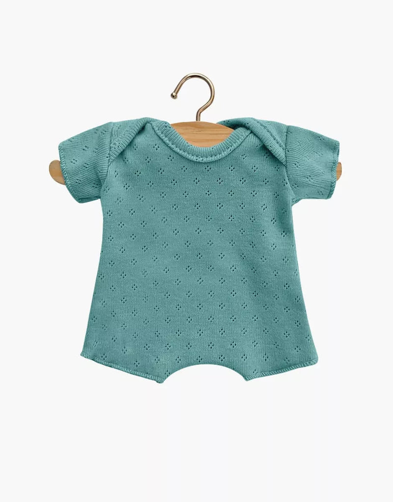 Babies - Body shorty en coton pointillé paon - MINIKANE cb.10.126 3434342323134