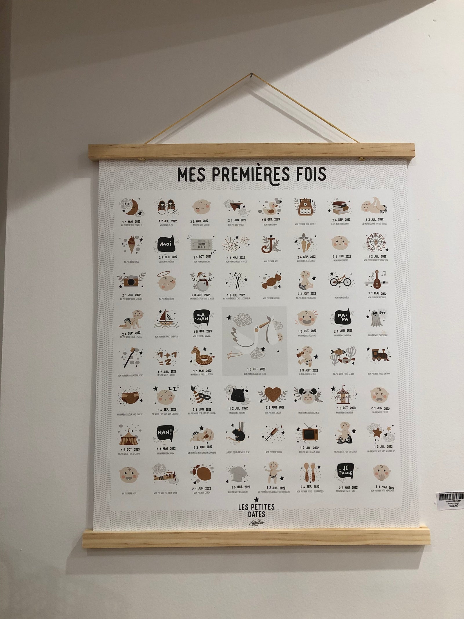 baguettes magnétiques en bois pour affiche 42 cm baguette42 657865940323