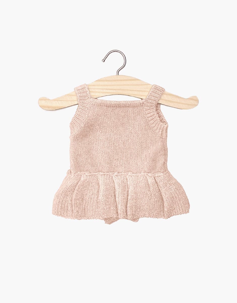 Barboteuse Orléane en tricot pink baby - MINIKANE CG.14.351 3701548403335