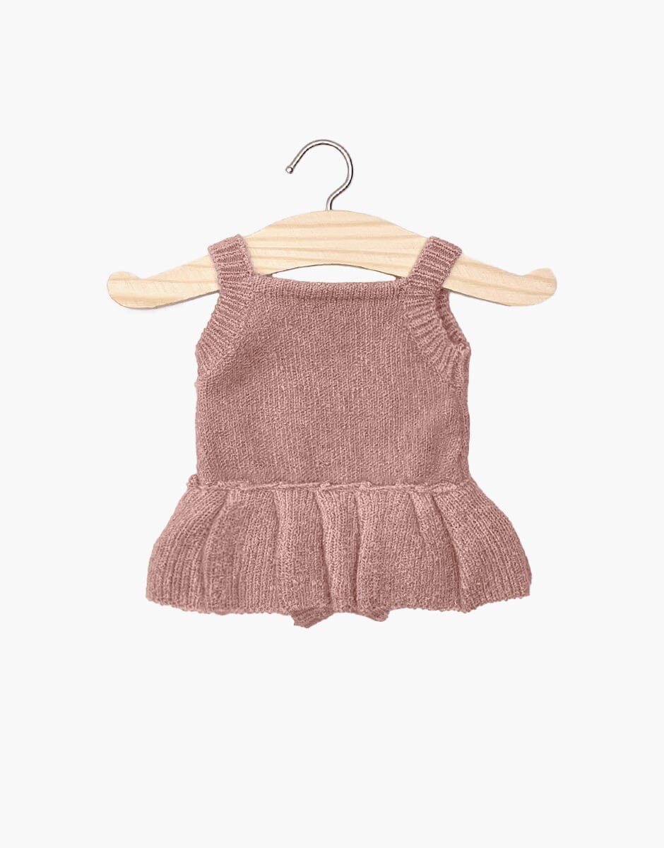 Barboteuse Orléane en tricot rose thé - MINIKANE CG.14.916 3701548403342