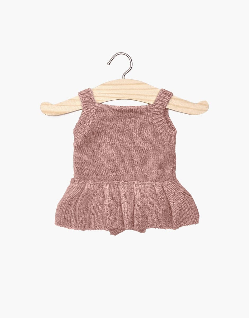 Barboteuse Orléane en tricot rose thé - MINIKANE CG.14.916 3701548403342