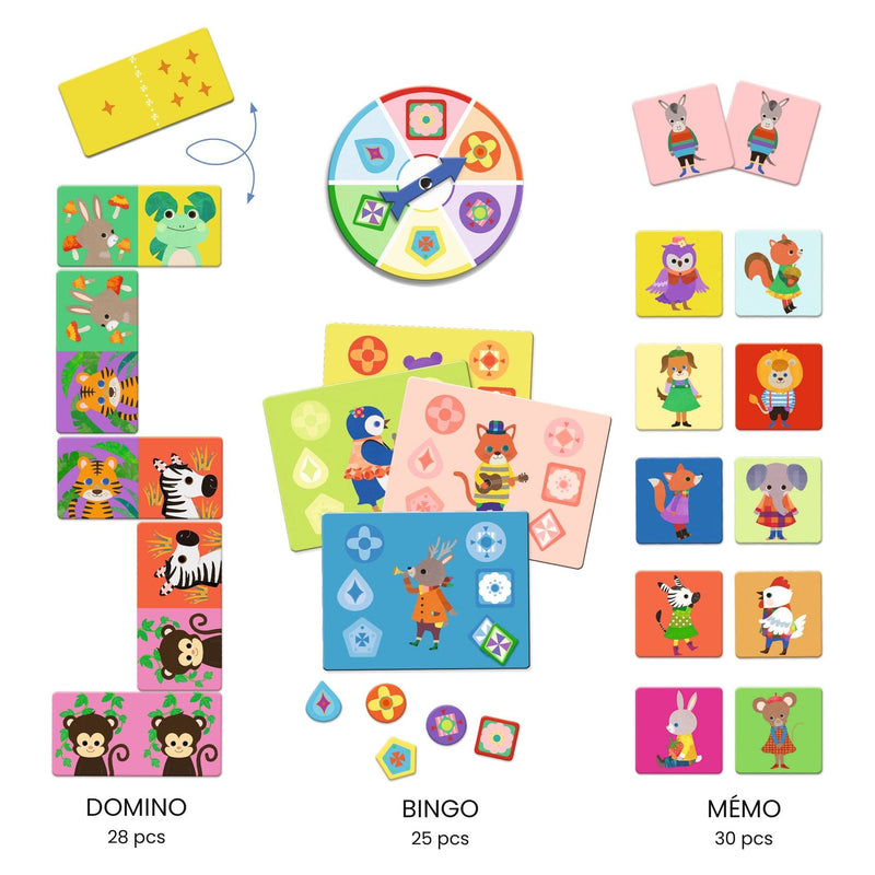 Bingo Memo Dominos Les p'tits copains - DJECO DJ08143 3070900081437