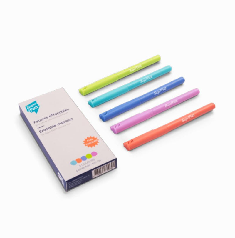 Boîte 5 feutres pastel pour set de table silicone - SUPERPETIT 5FINEMARKER001 3760264700807