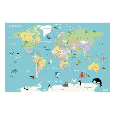 Carte du Monde magnétique Ingela P.Arrhenius - vilac 7612 3048700076120