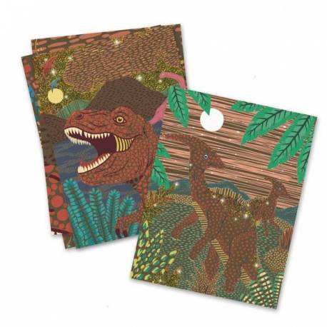 Cartes à gratter le règne des dinosaures - Djeco dj09726 3070900097261