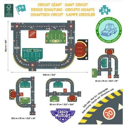 Circuit géant puzzle crazy motors - DJECO DJ05497 3070900054974