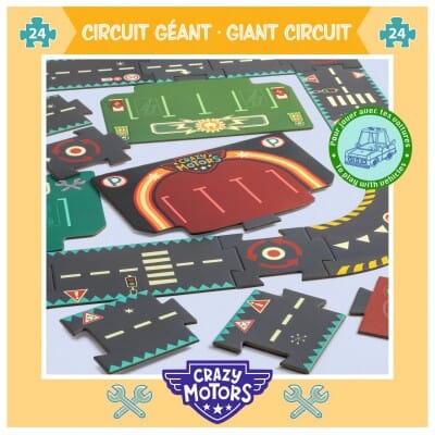 Circuit géant puzzle crazy motors - DJECO DJ05497 3070900054974