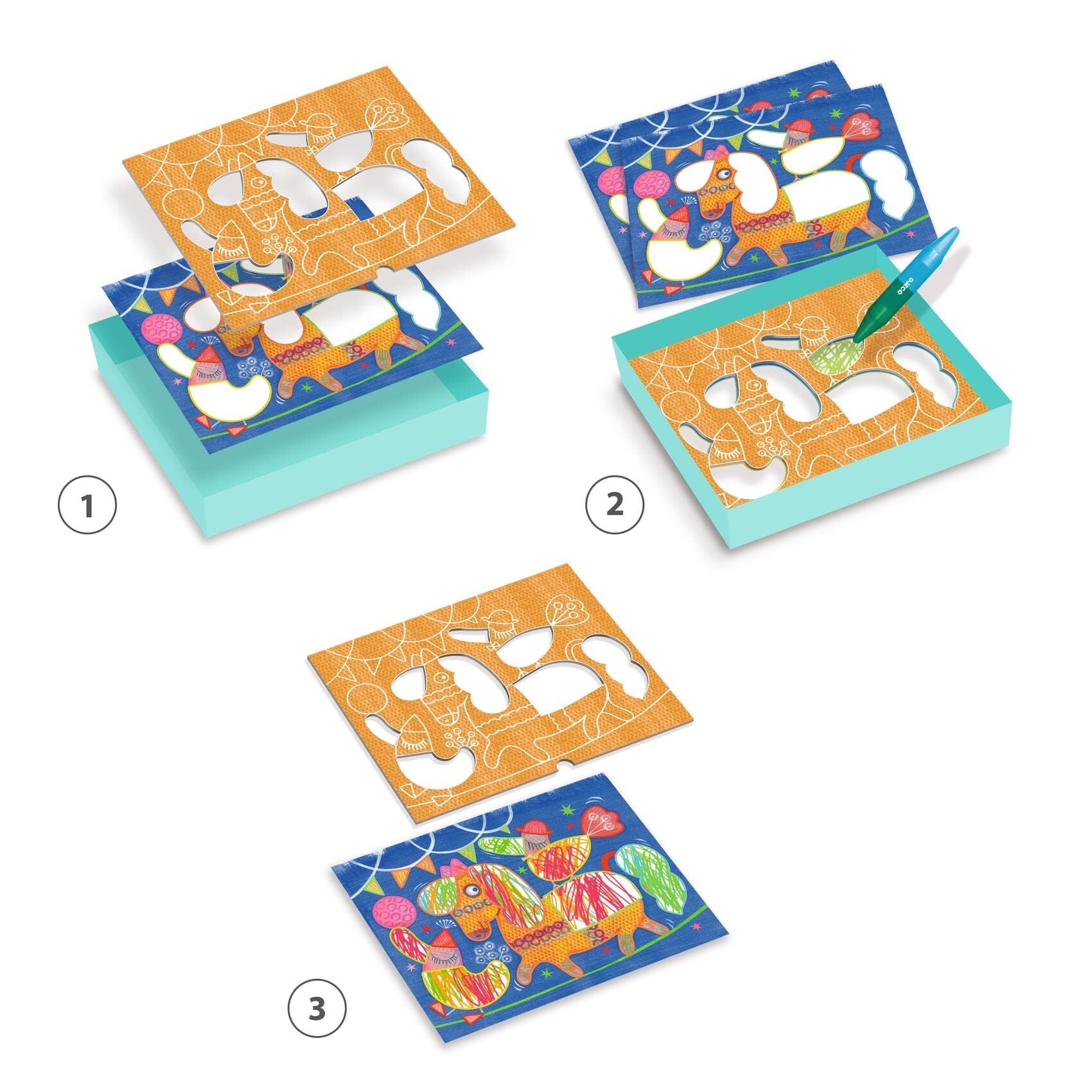 COLORIAGES POUR LES PETITS Funambule et balles - Djeco DJ08989 3070900089891