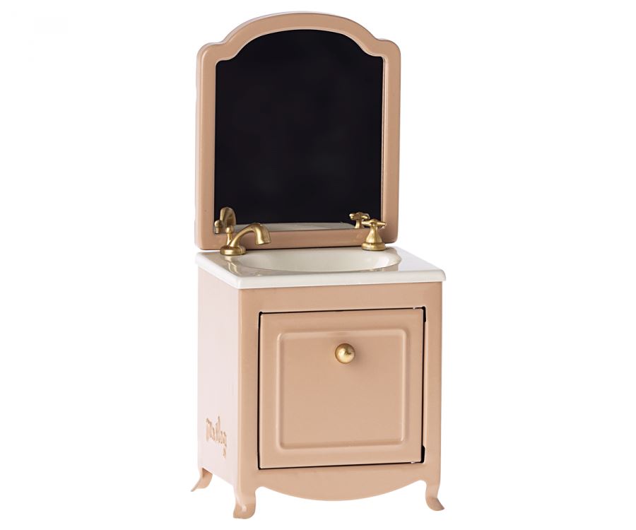 Commode miniature avec miroir souris rose poudre - MAILEG 11-2117-00 5707304121947