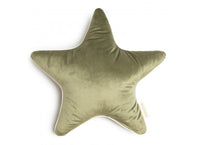 Coussin Aristote star velvet olive green - NOBODINOZ 8435574920584 8435574920584