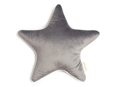 Coussin Aristote star velvet slate grey - NOBODINOZ 8435574920591 8435574920591