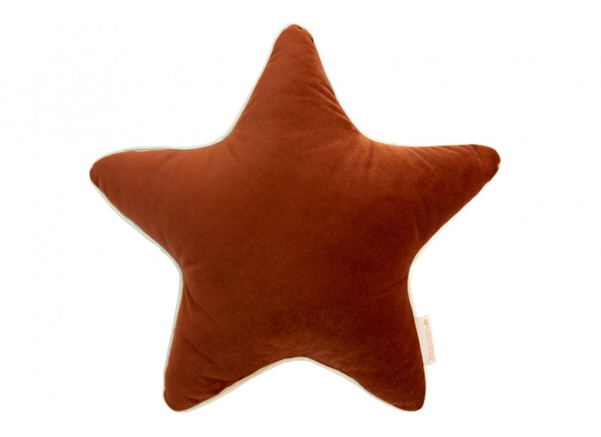 Coussin Aristote star velvet Wild Brown - NOBODINOZ 8435574915443 2000000112664