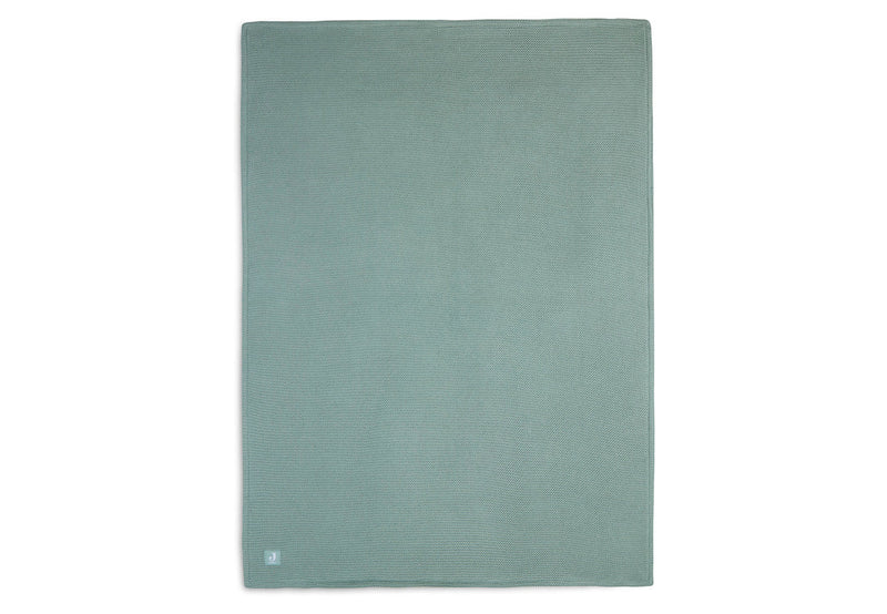 Couverture 100x150 cm Basic Knit Forest Green/Fleece - JOLLEIN 517-511-65219 8717329366084