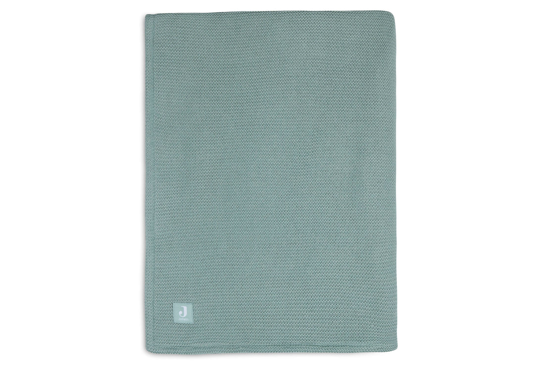 Couverture 100x150 cm Basic Knit Forest Green/Fleece - JOLLEIN 517-511-65219 8717329366084