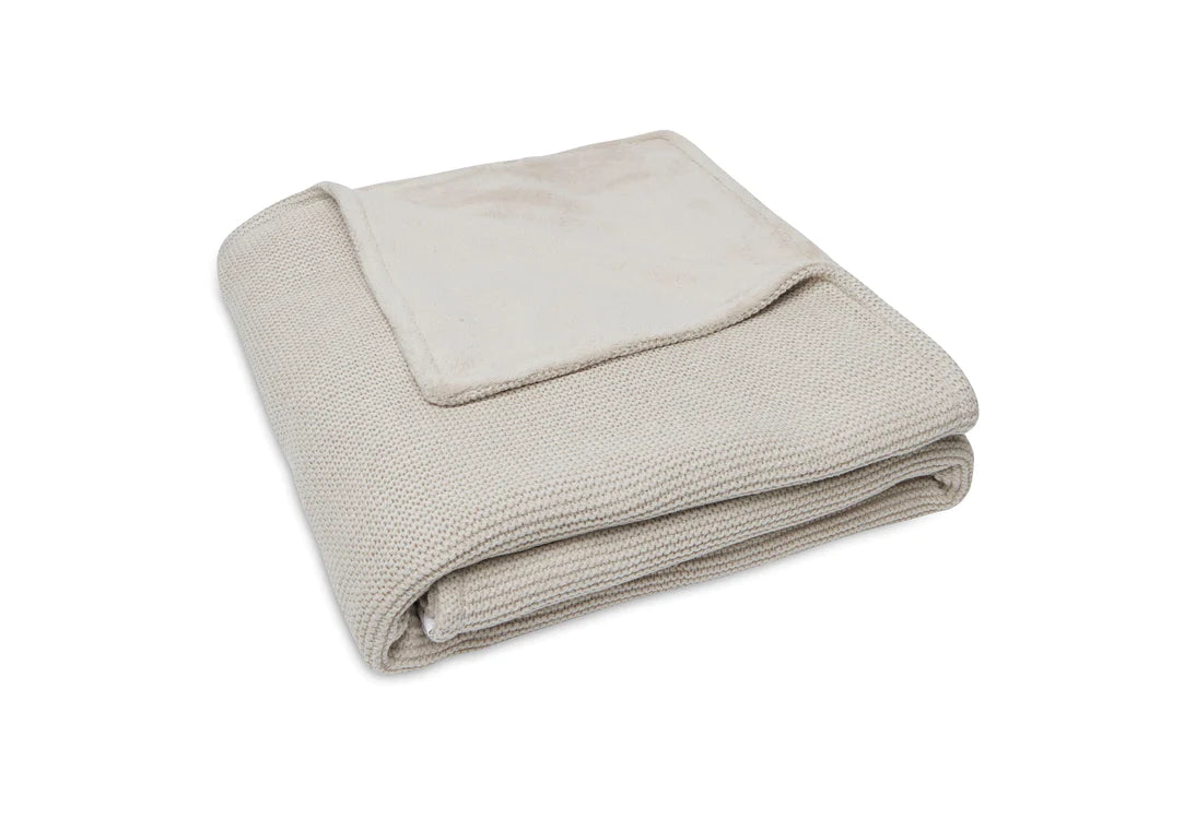 Couverture 100x150 cm Basic Knit nougat/Fleece - JOLLEIN 517-522-65360 8717329366169