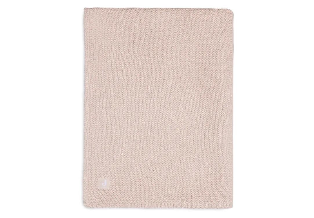 Couverture Berceau 75x100cm Basic Knit pale pink/fleece - JOLLEIN 517-511-65310 8717329366107