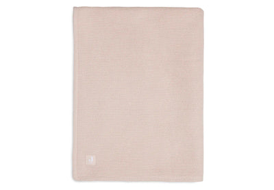 Couverture Berceau 75x100cm Basic Knit pale pink/fleece - JOLLEIN 517-511-65310 8717329366107