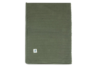 Couverture Berceau 75x100cm Pure Knit Leaf Green/Velvet GOTS- JOLLEIN 517-511-67010 8717329370548