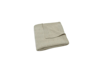 Couverture berceau grain knit 75X100 olive green- JOLLEIN 516-511-67049 8717329377608