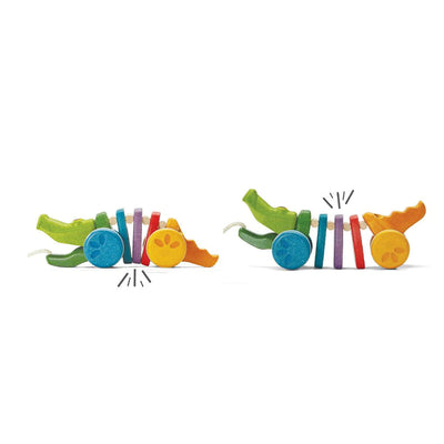 crocodile a tirer arc en ciel - PLAN TOYS PT1416 8854740014160