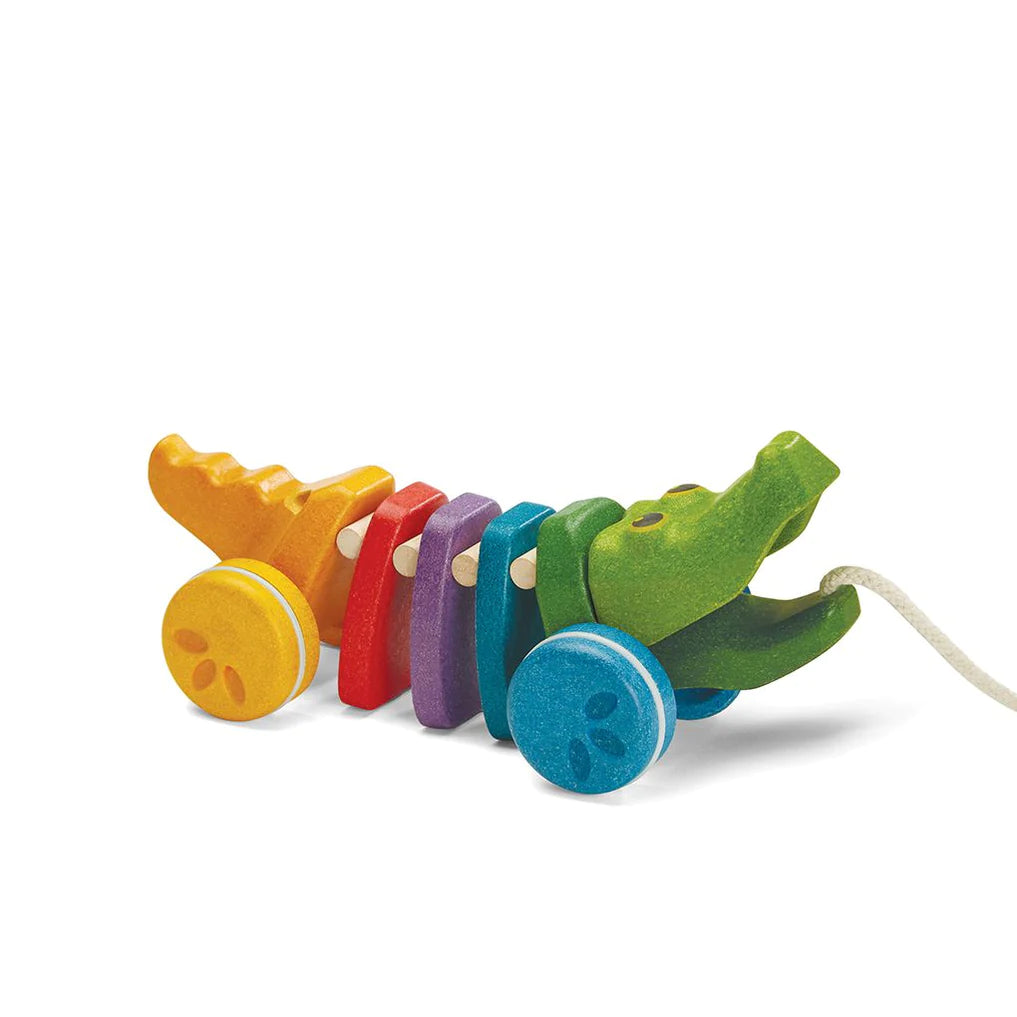 crocodile a tirer arc en ciel - PLAN TOYS PT1416 8854740014160