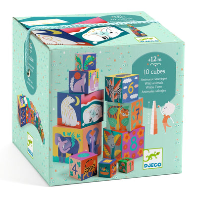Cubes premier animaux sauvages - DJECO dj08511 3070900085114