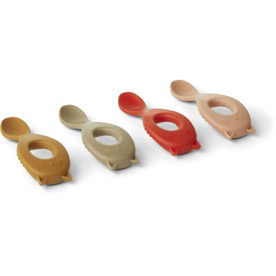 Cuillères en silicone Liva chat multi Mix - LIEWOOD LW13044