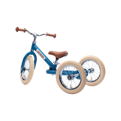 draisienne tricycle 2 en 1 vintage bleu 3 roues evolutive - TRYBIKE TBS-3-BLU-VIN 8719189161427