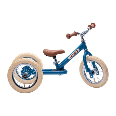 draisienne tricycle 2 en 1 vintage bleu 3 roues evolutive - TRYBIKE TBS-3-BLU-VIN 8719189161427