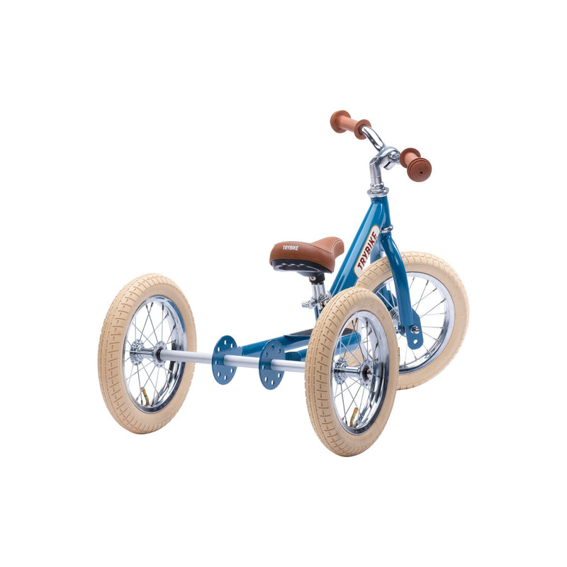 draisienne tricycle 2 en 1 vintage bleu 3 roues evolutive - TRYBIKE TBS-3-BLU-VIN 8719189161427