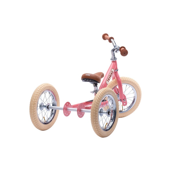 draisienne tricycle 2 en 1 vintage rose 3 roues evolutive TRYBIKE Emilie Compagnie