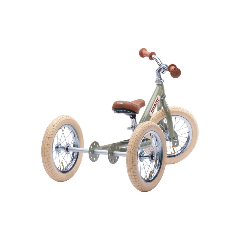 draisienne tricycle 2 en 1 vintage vert 3 roues evolutive - TRYBIKE TBS-3-GRN-VIN 8719189161748