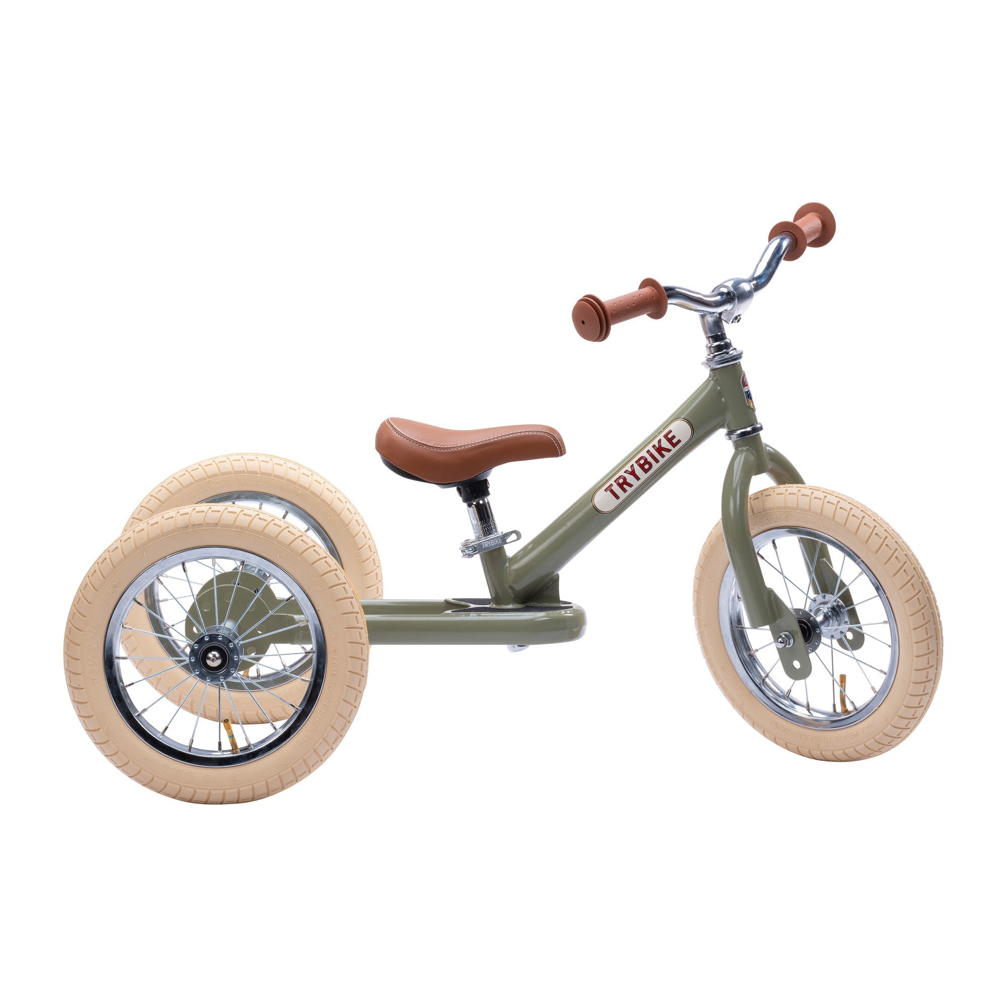 draisienne tricycle 2 en 1 vintage vert 3 roues evolutive - TRYBIKE TBS-3-GRN-VIN 8719189161748
