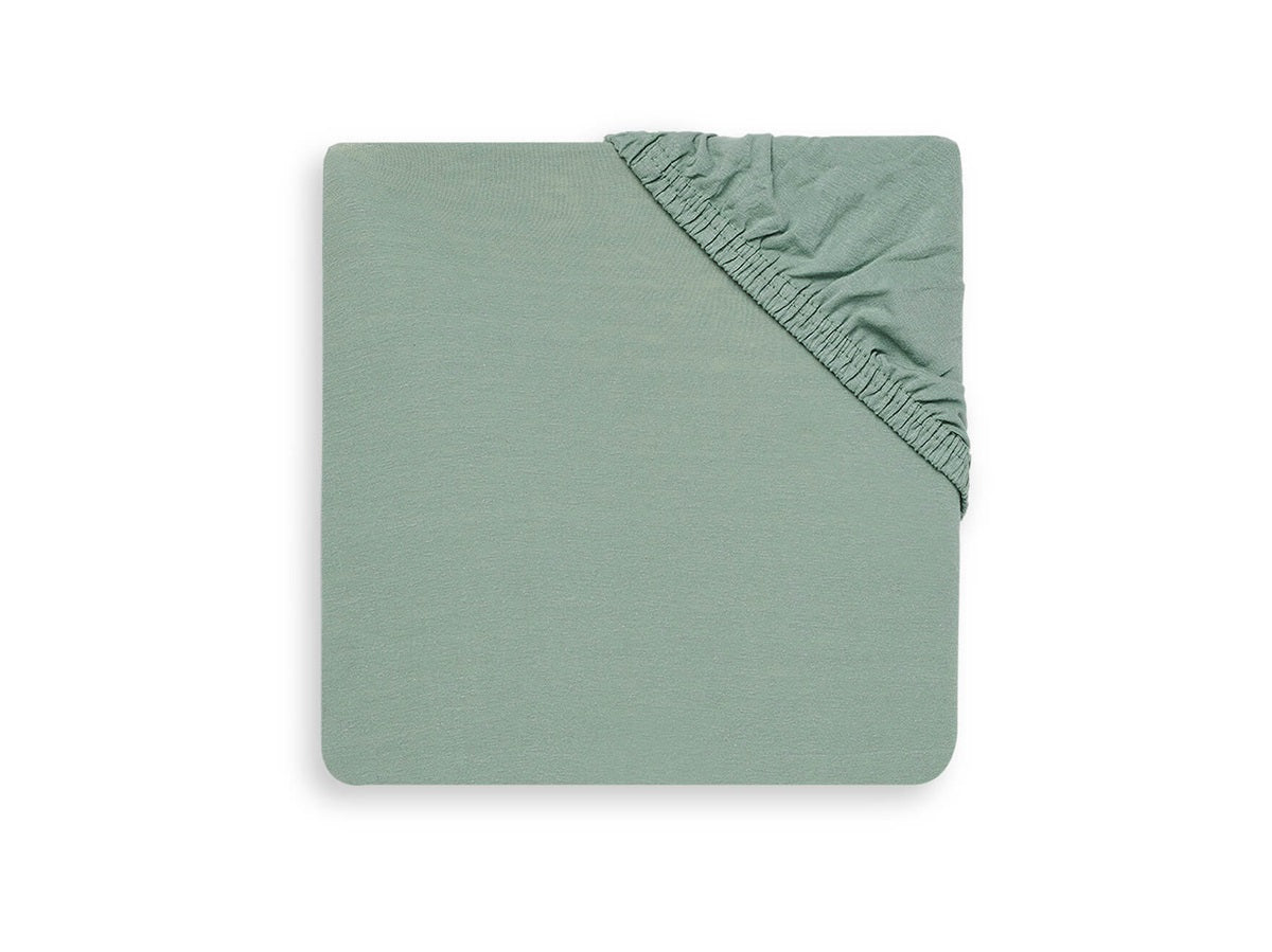 Drap housse 60x120 cotton jersey Ash Green - Jollein 511-507-00095 8717329359116