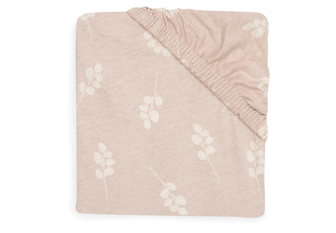 Drap housse 60x120 cotton jersey twig Wild rose - Jollein 511-507-67042 8717329376366