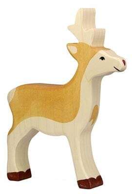 Figurine en bois Jeune cerf - HOLZTIGER 80089 4013594800891