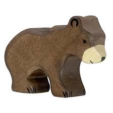 Figurine en bois Petit Ours Brun - HOLZTIGER 80185 4013594801850