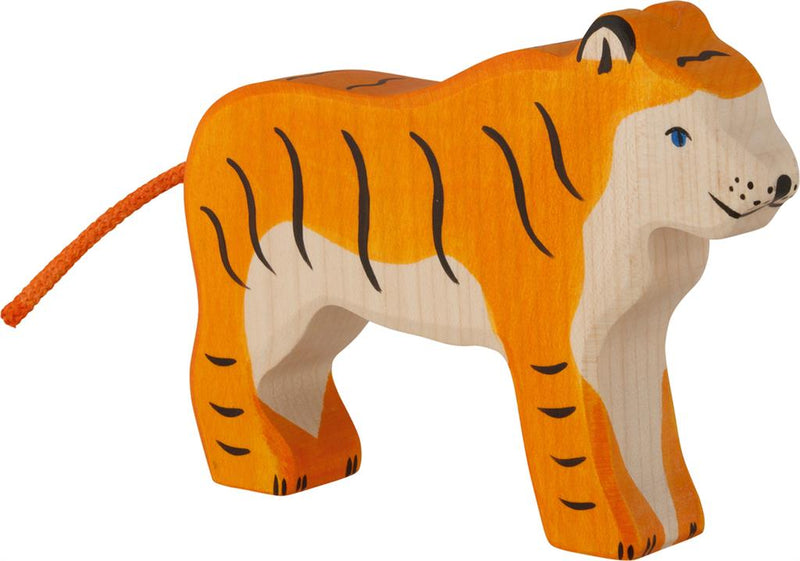 Figurine en bois tigre debout - HOLZTIGER 80136 4013594801362