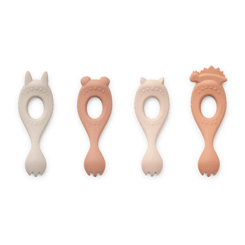 fourchette en silicone Liva rose multi mix - LIEWOOD LW173671071 5715493127350