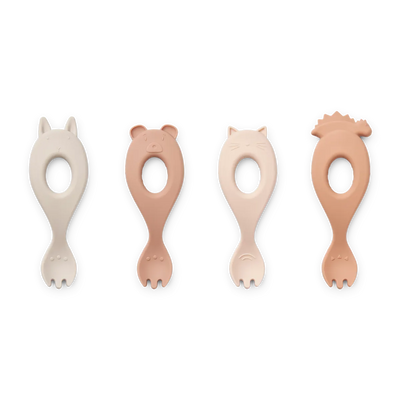 fourchette en silicone Liva rose multi mix - LIEWOOD LW173671071 5715493127350