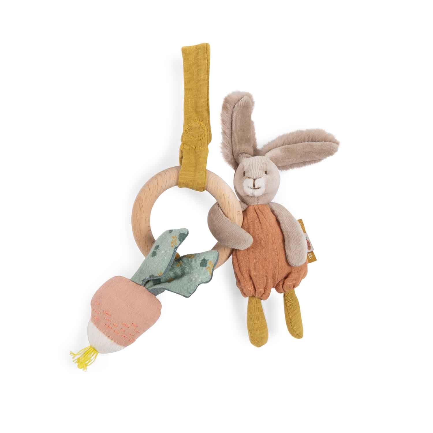 Hochet anneau bois lapin Trois petits lapins - Moulin Roty 678009 3575676780091