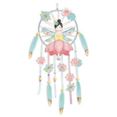 kit créatif complet pour réaliser un attrape-rêve fée lotus - Djeco DJ07963 3070900079632