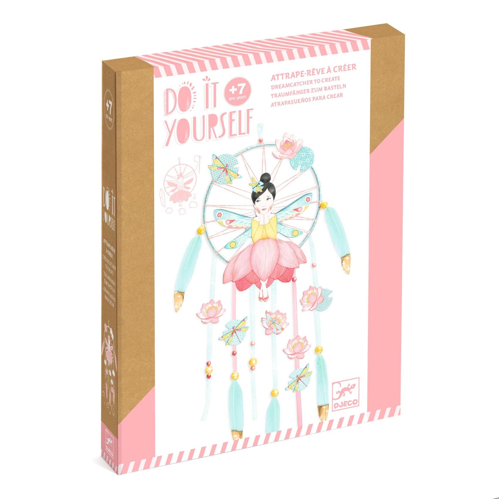 kit créatif complet pour réaliser un attrape-rêve fée lotus - Djeco DJ07963 3070900079632