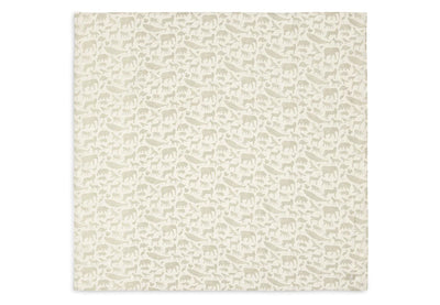 Lange gaze de coton 115x115cm animals olive green Pack 2 - JOLLEIN 535-852-67043 8717329376977