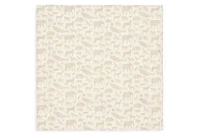 Lange gaze de coton 70x70cm Animals nougat pack de 3- JOLLEIN 535-851-67044 8717329376946