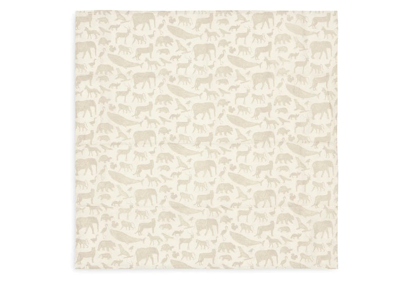 Lange gaze de coton 70x70cm Animals nougat pack de 3- JOLLEIN 535-851-67044 8717329376946